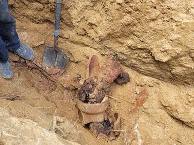Water Line Excavation Process